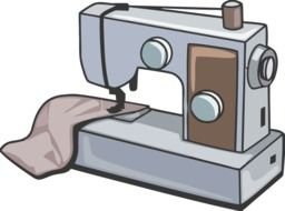 Cartoon Sewing Machine as a graphic illustration