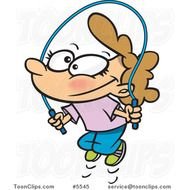 Cartoon Girl Jumping Rope N3