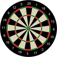 Colorful dart board clipart