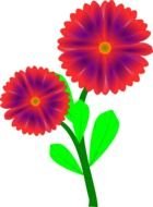 Blooming spring flowers clipart