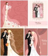 Wedding, Bride And Groom, drawing