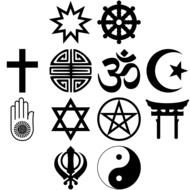 Religious Symbols And Their Religion drawing