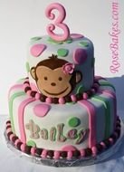 picture of the Pink Mod Monkey Cake