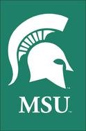 Michigan State University, green and white Logo, Clip Art