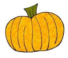 Fall Pumpkin as a graphic illustration