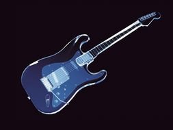 Colorful Neon Guitar clipart