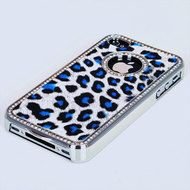 Blue Cheetah Print Outline Letters