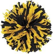Clip art of Black And Gold Cheer Pom Pom