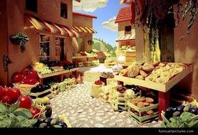 picture of the food in a market