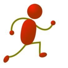 Stick Man Running Clip Art N22