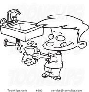Hand Washing Clip Art Black And White N2