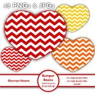 Chevron Heart Clip Art N4