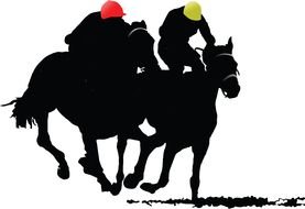 horse racing silhouette