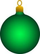 green Christmas Ornament Clip Art drawing