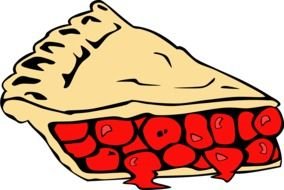 tasty cherry pie drawing