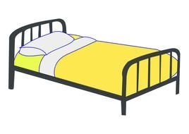 clipart of the yellow bed