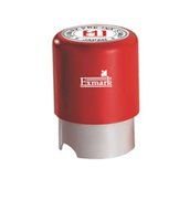 red stamp on a white background