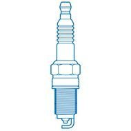 Blue Drawing Of The Spark Plug Clipart