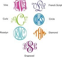 Monogram Car Decals