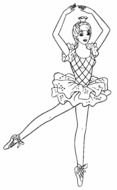 drawn ballet dancer