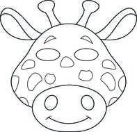 Giraffe Animal Mask Templates