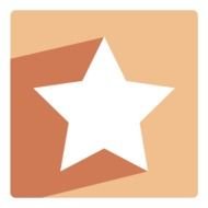 Christmas Tile With Shadow Star Icon