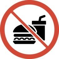 stop Food Or Drink Sign drawing