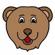 Animal Faces Clip Art drawing