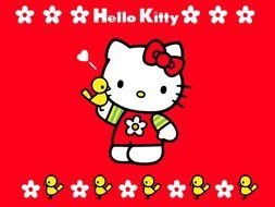 Red Hello Kitty drawing