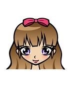 clipart of the Cute Cartoon Girl