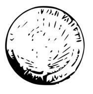 black white ball sign drawing