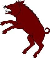 Wild Boar Head Clip Art N14