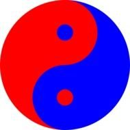 Red And Blue Yin Yang N2