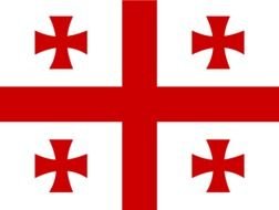 painted rectangular flag of Georgia