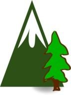 Mountain Trees Clip Art N2