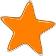 Orange Star Clip Art N9