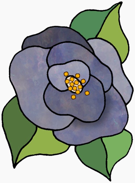 Single Purple Rose Clip Art Free