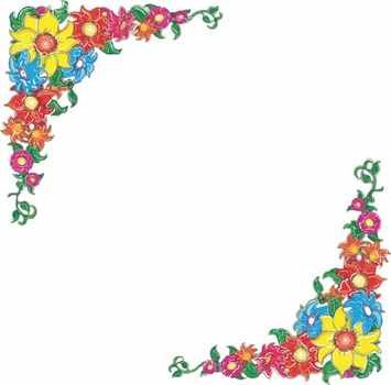 Free Flower Border Clip Art 8 X 10