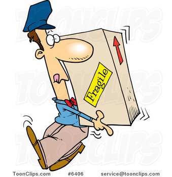 Cartoon Package Delivery Clip Art