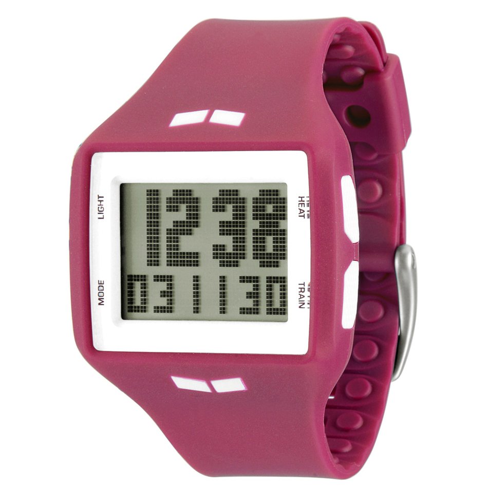 surf and train watch in burgundy color