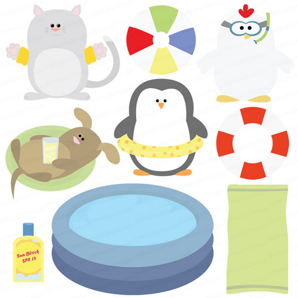 Pool Party Clip Art N30