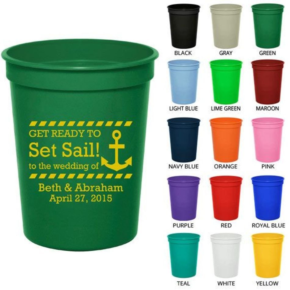 Custom Party Cups Clipart 1827 Nautical Anchor By MyWeddingStore $49