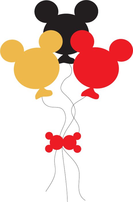 Mickey Mouse Balloons Clip Art N4 free image download