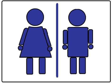 Girl Boy Bathroom Clip Art