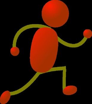Stick Man Running Clip Art N22