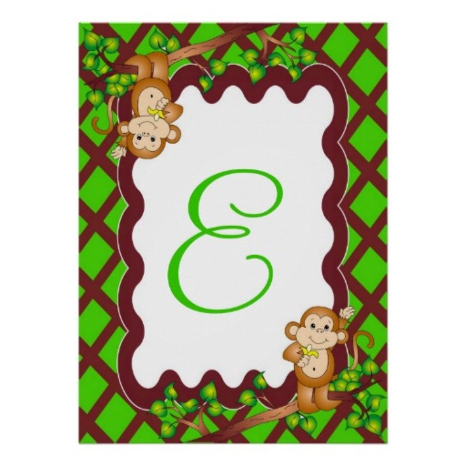Baby Monkey Border Clip Art N2