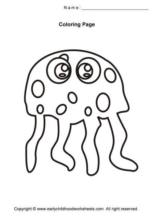 Jellyfish Coloring Pages N2