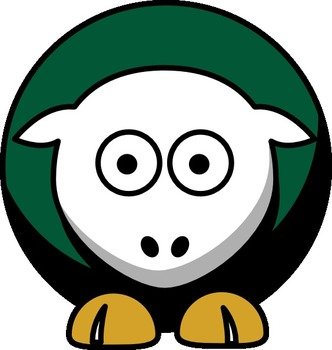 Sheep Dallas Stars Team Colors Clip Art
