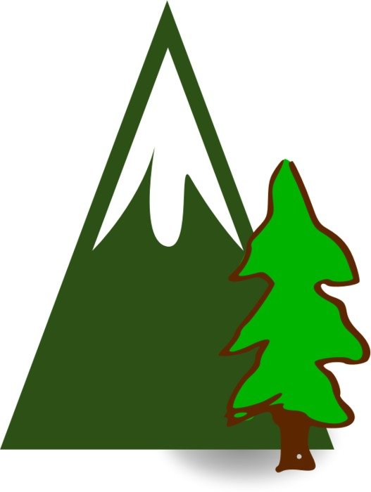 Mountain Trees Clip Art N2