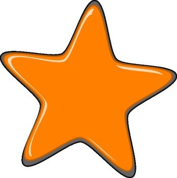 Orange Star Clip Art N9